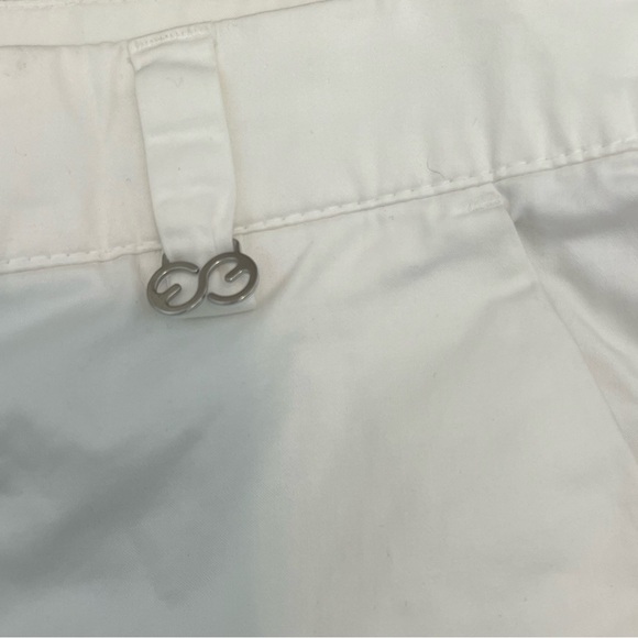 Escada Sport White Bermuda Shorts Rainbow Side Stripe - Picture 3 of 8